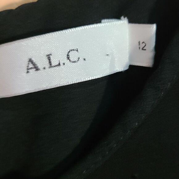 A.L.C. Julian Black Crystal Sequin Crop Top - Picture 6 of 8